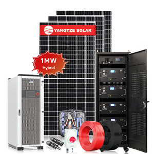 Générateur 1 MW Système d'énergie solaire hybride complet Générateur d'énergie industrielle Batteries 200 MW Banque de batteries 5 MW - Product Image 1