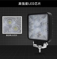 Luz de trabajo LED de 24W con haz puntual/difuso, 12V 24V, todoterreno, para camión, tractor, barco, coche, SUV, ATV, luces IP68 impermeables