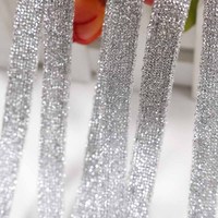 1CM- 2.5 CM Or Argent Lurex Bande élastique pour vêtement Bande élastique personnalisée