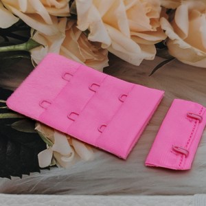 Accessoires de lingerie en gros d'usine : Bande élastique d'extension pour soutien-gorge à crochets et œillets, 2 crochets, 3 rangées, en acier inoxydable et nylon - Product Image 3