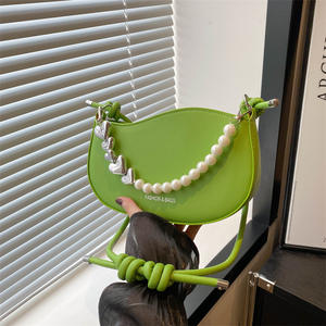 Bolso de Mano Moderno 2025 con Perlas, de un Solo Hombro, Estilo Simple para Mujer - Product Image 1