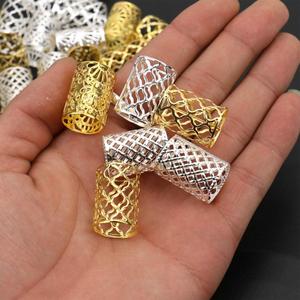 200 Piezas de Cuentas de Metal Chapadas en Oro para Rastas, Anillos y Brazaletes para el Cabello de 23 mm, Joyería para el Cabello para Bodas - Product Image 4