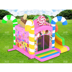 Castillo Inflable Comercial para Niños con Tobogán, Casa Inflable con Diseño de Dulces, Castillos Inflables - Product Image 1