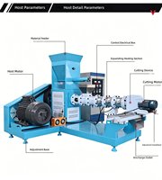 Ligne de production de granulés d'aliments pour animaux de compagnie entièrement automatique 150 kg/h pour poissons, chats, chiens, oiseaux, pour machines de transformation d'aliments pour chats et chiens