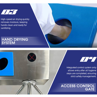 Station de lavage de chaussures en acier inoxydable avec système d'entrée hygiénique et machine de nettoyage de semelles pour un environnement propre