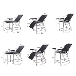 <span class=keywords><strong>Chaise</strong></span> d'examen gynécologique en acier inoxydable pour <span class=keywords><strong>accouchement</strong></span> et soins à domicile – Mobilier hospitalier pour le contrôle de la santé féminine - Product Image 2