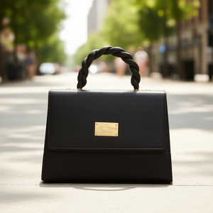 Sac bandoulière Fana Spectacular Lena noir en cuir véritable avec doublure en nylon imperméable, style vintage, sac à bandoulière pour femme, été - Product Image 2