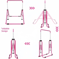 Barre de gymnastique pliable pour enfants, facile à assembler, portable, en acier inoxydable, pour l'entraînement en salle