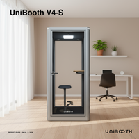 Cabines insonorisées multifonctionnelles durables UNIBOOTH, design moderne, espace de travail mobile, bureau à domicile, hôpital, appartement, salle à manger