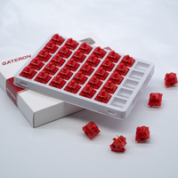 Clavier mécanique Gateron Phantom Rouge/Jaune/Marron/Bleu Lubrifié, Switches SMD Hot Swap 3 Broches 45g, Emballage de Détail OEM