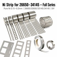 Bande de nickel pur N6 sur mesure 0,15-0,2 mm pour l'assemblage DIY de batteries Li-ion 26650, 32650, 32700, 33140, 34145