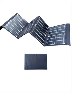 2024 Hot selling Waterproof ETFE portable foldable solar panel kit 30w 40w 50w 10w to 600w charger for outdoor camping