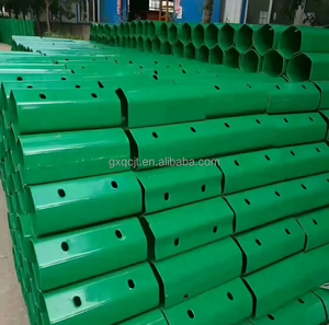 Barrera de choque, bloque espaciador hexagonal de acero galvanizado en caliente, bloque espaciador de revestimiento de pulverización de plástico para barandilla de carretera W Beam - Product Image 4