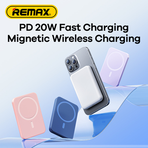 Batterie externe magnétique sans fil RPP-65 avec logo personnalisé, chargeur magnétique 10000 mAh, Powerbank RPP-65 Remax, Power Bank RPP-65 - Product Image 2