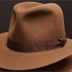Sombrero Fedora de Lana Hecho a Mano Unisex de Alta Calidad con Corona en Forma de Lágrima y Cinta Decorativa, Estilo Étnico, Casual para Exteriores, para Todas las Estaciones - Product Image 1