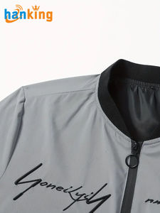 Nouvelles vestes de baseball pour hommes avec lettres brodées, vestes universitaires de haute qualité, col montant décontracté, vestes bomber unies - Product Image 4