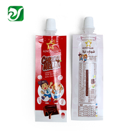 Sachet souple personnalisé de 10g et 15g pour pâte de chocolat, sauce wasabi et arômes, avec bec verseur et soudure trois côtés