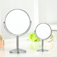 Miroir de maquillage de bureau Gmagic à double face, design marbré rond, cadre en fer, avec grossissement pour le maquillage quotidien