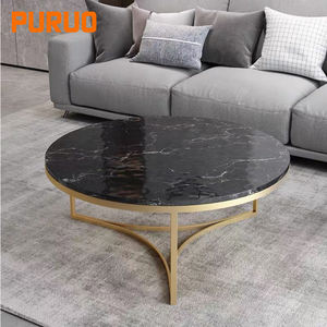 Table basse de style italien, grande et ronde, pour le salon, meubles de villa, appartement, projet personnalisé, table basse classique moderne - Product Image 2