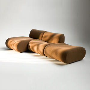 Sofá Italiano Minimalista en Forma de S, Sofá Curvo en Forma de L con Relleno de Espuma para Sala de Estar, Recepción - Product Image 1