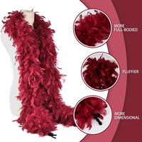 Plume artisanale moelleuse 40g 60g 80g 100g, Boa en plumes de dinde 2 Yards pour robe, costume, décoration de mariage et de fête