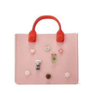 女性ソリッドカラー <span class=keywords><strong>EVA</strong></span> トートバッグレディースカジュアルハンドバッグ 2 つのハンドルオープン開閉防水再利用可能なショッピング旅行ビーチバッグ - Product Image 1