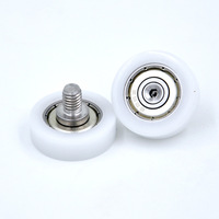 Roues en PU de taille personnalisée 50 mm BS600250-15, roues en nylon plastique blanc avec roulement 6002, vis M10