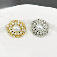 Boutons métalliques JINYU pour vêtements, haute qualité, logo personnalisé, alliage de zinc, placage, boutons personnalisés avec strass, sans nickel.