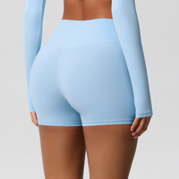 Legging de yoga taille haute, couleur unie, double face brossée, effet galbant et liftant, respirant et infroissable, pour le commerce transfrontalier