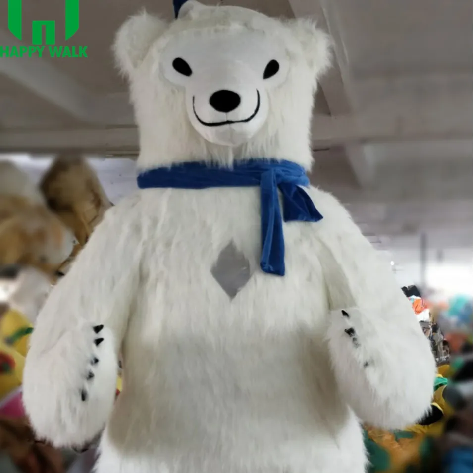 Fabrik preis Blue Ribbon Aufblasbarer Eisbär 2-3m Maskottchen Cartoon Kostüm