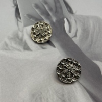 Boutons en métal matelassés antirouille à tige, avec strass et cristaux floraux, pour blazers, directement de l'usine