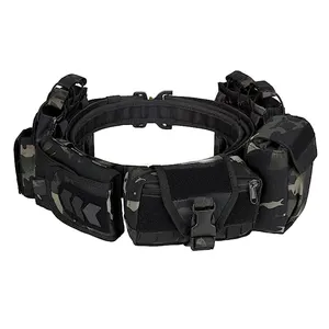 ODM OEM usine personnalisée vente en gros ceinture tactique robuste ceinture de combat Molle pochettes