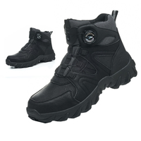 Chaussures de sécurité montantes à embout d'acier anti-écrasement et anti-perforation, respirantes, pour la manutention de marchandises et la fabrication de machines