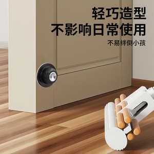 Retenedor de Puerta en Forma de Campana Sin Perforación, 5cm Corto, de Acero Inoxidable, Montaje en Suelo, Diseño Minimalista para Baños - Product Image 4