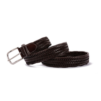 Ceinture tissée à la main pour hommes, avec boucle ajustable, classique, à la mode, nouvelle collection