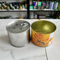 Boîtes en fer blanc de 150g (202/308) et 425g (300/407) de plusieurs types pour fruits de mer/viande/fruits/légumes/aliments pour bébés/aliments pour animaux de compagnie avec logo personnalisé