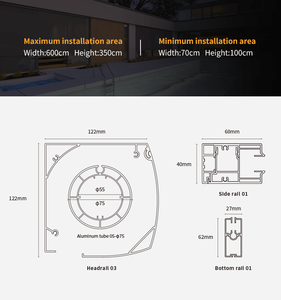 Persianas Verticales Motorizadas Automáticas Modernas, Protección Solar, Resistentes al Fuego, Ecológicas, para Uso en Exteriores, Balcón, Terraza, <span class=keywords><strong>Restaurante</strong></span> - Product Image 6