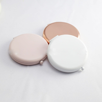 Miroirs optiques portables pliables pour maquillage, mini-miroirs de voyage mats rose, vierges, pour gravure laser DIY, vente en gros