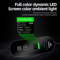 Chargeur EV portable Type 1 SAE J1772 3,5 kW 16 A avec commande tactile double, courant réglable sur 4 niveaux, utilisation domestique, nouveau câble de 5 m