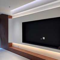 Solution complète pour la maison : Meuble mural TV moderne en bois écologique avec éclairage LED et rangement