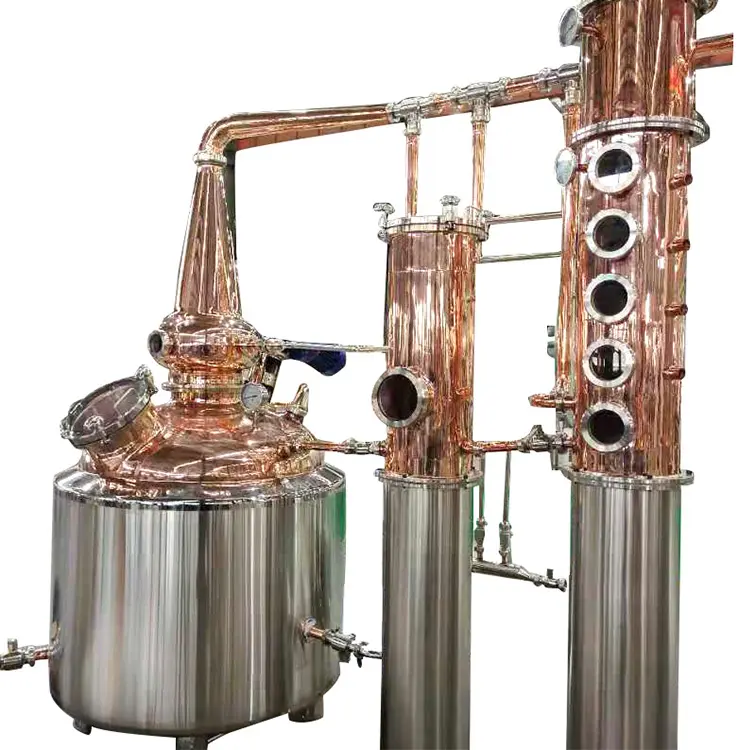 Copper Distillery Equipment 300L Moonshine Alcohol Reflux Column Distiller Gin Whiskey Rum Distilling