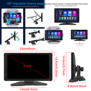Hikity Écran Carplay sans fil Android 9 "8 Core 4 + 64G DVR Android CarPlay Android Auto WIFI Support <span class=keywords><strong>Netflix</strong></span> Youtube GPS OEM - Product Image 4