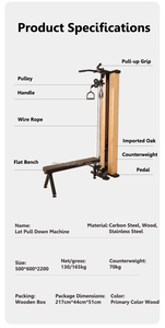 Macchina Commerciale OEM Nuova in Legno Montabile a <span class=keywords><strong>Parete</strong></span> con Cavo Singolo, Regolabile per <span class=keywords><strong>Lat</strong></span> Pulldown e Low Row, Attrezzatura per Allenamento Completo - Product Image 4