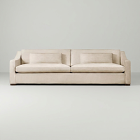 Canapé 2 places moderne et classique à accoudoirs inclinés, avec cadre en bois massif et mousse haute densité, idéal pour appartement, école, maison, bureau