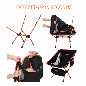 Lightweight \<strong\>Folding\</strong\> \<strong\>Camping\</strong\> \<strong\>Chair\</strong\>, Stable Portable Compact for Outdoor Camp Travel Beach Picnic Festival Hiking - Product Image 3