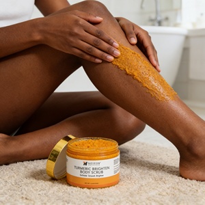 Exfoliante Corporal de Cúrcuma y Ácido Kójico de Alta Calidad, Blanqueador e Iluminador <span class=keywords><strong>para</strong></span> Piel Caribeña, Cuidado Antiinflamatorio - Product Image 5