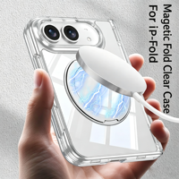 Étui transparent pliable magnétique avec béquille pour iPhone Duo 18 Fold Pro Max