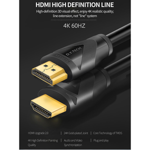 Dytech nhà máy bán buôn 24k kết nối mạ vàng, 4K 60Hz Độ phân giải 3D siêu HDTV tương thích <span class=keywords><strong>HDMI</strong></span> 2.0 <span class=keywords><strong>HDMI</strong></span> Cáp - Product Image 2