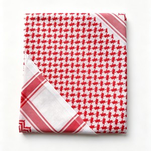 Cotton Red <b>White</b> Keffiyeh Scarf Saudi UAE Middle East Arab Ethnic Shemagh <b>Bandana</b> - Product Image 1