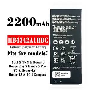 Rechargeable Lithium Battery HB4342A1RBC 3.8V 2200mAh Battery For Huawei Y5 II 2 Y6 Ascend Honor 4A 5A